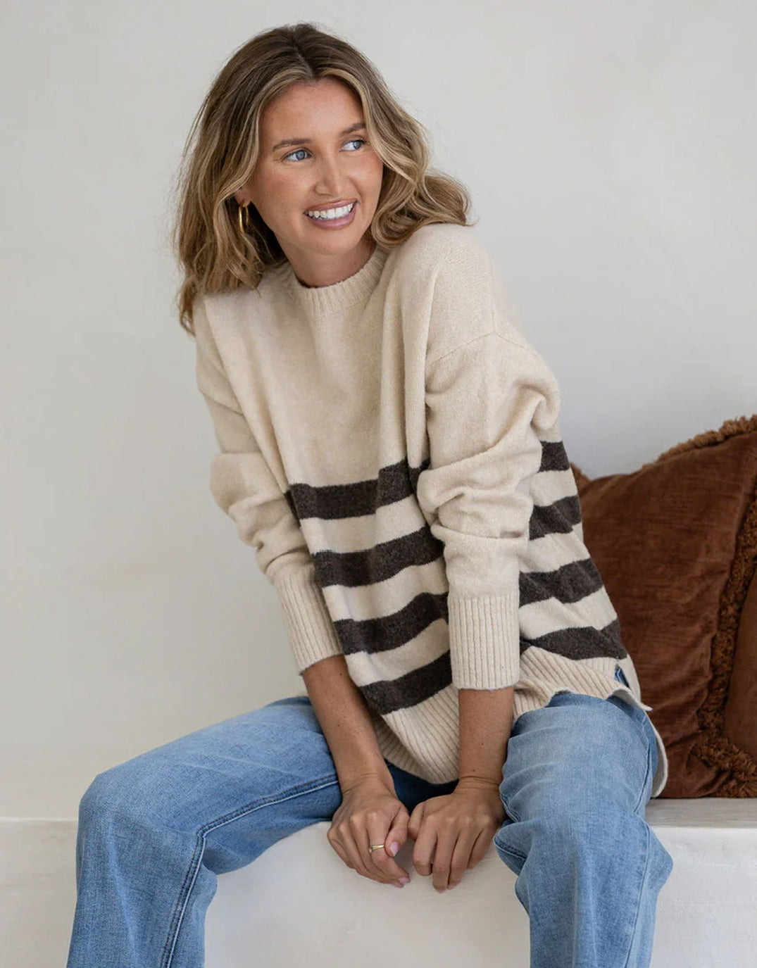 132 Fashion Manor Knit (Natural/Chocolate)