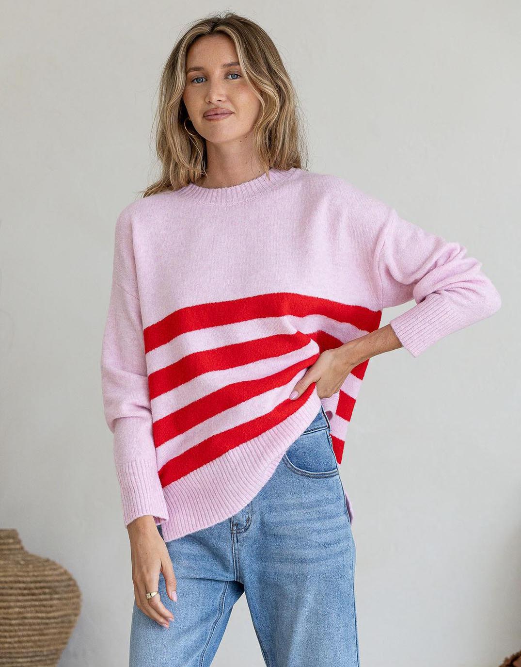 132 Fashion Manor Knit (Pink/Red)