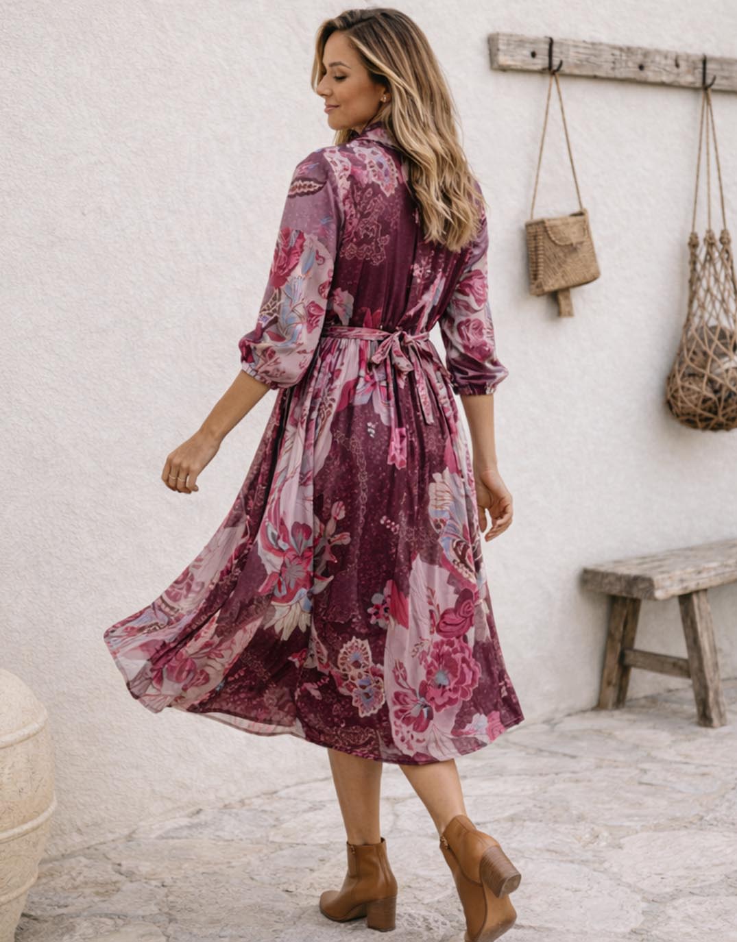 132 Fashion St Tropez Dress (Berry Multi)