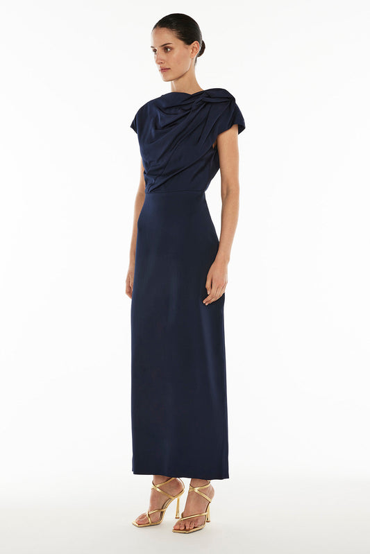 Grand Illusion Maxi Gown (Navy)