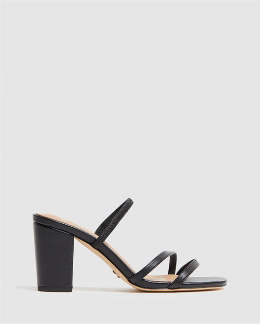 Image of Sandals. Product name - Monday Women's Strappy High Heel BLACK Novo Sandals in Black colour by brand - NOVO