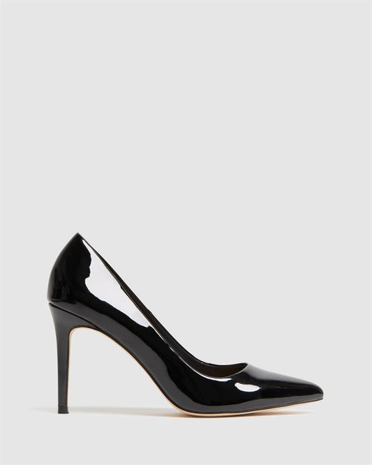 Image of Shoes. Product name - Impossible Women's Court High Heel Black Patent Novo Court in Black Patent colour by brand - NOVO