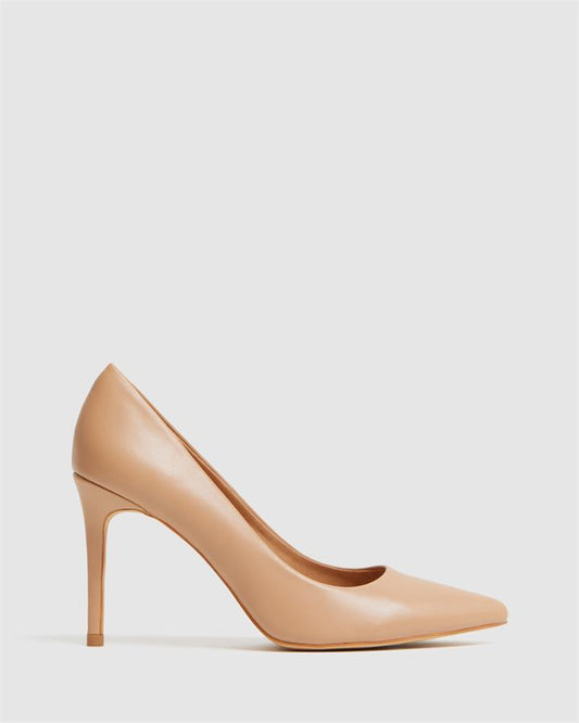 Image of Shoes. Product name - Impossible Women's Court High Heel Buff Novo Court in Buff colour by brand - NOVO