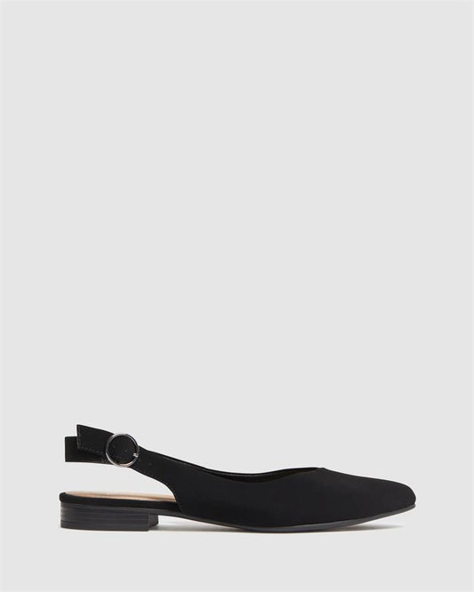 Image of Flats. Product name - Enya Women's Casual Flat Closed BLACK Novo Casual in Black colour by brand - NOVO
