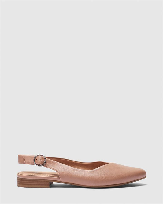 Image of Flats. Product name - Enya Women's Casual Flat Closed ALMOND Novo Casual in Almond colour by brand - NOVO