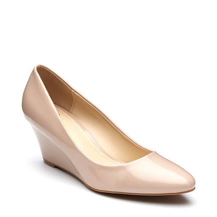 Image of Boots. Product name - Bounty Women's Wedge NUDE PATENT Novo Wedges in Nude Patent colour by brand - NOVO