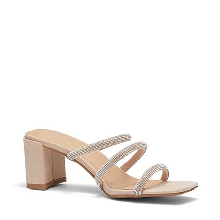 Image of Heels. Product name - Pelaka Women's Evening Shoes Nude Novo Evening in Nude colour by brand - NOVO