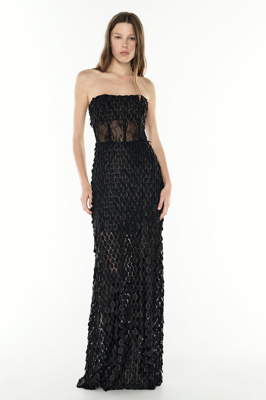 Image of Dresses. Productname: Supreme Extreme Strapless Gown in BLACK colour by brand - Manning Cartell