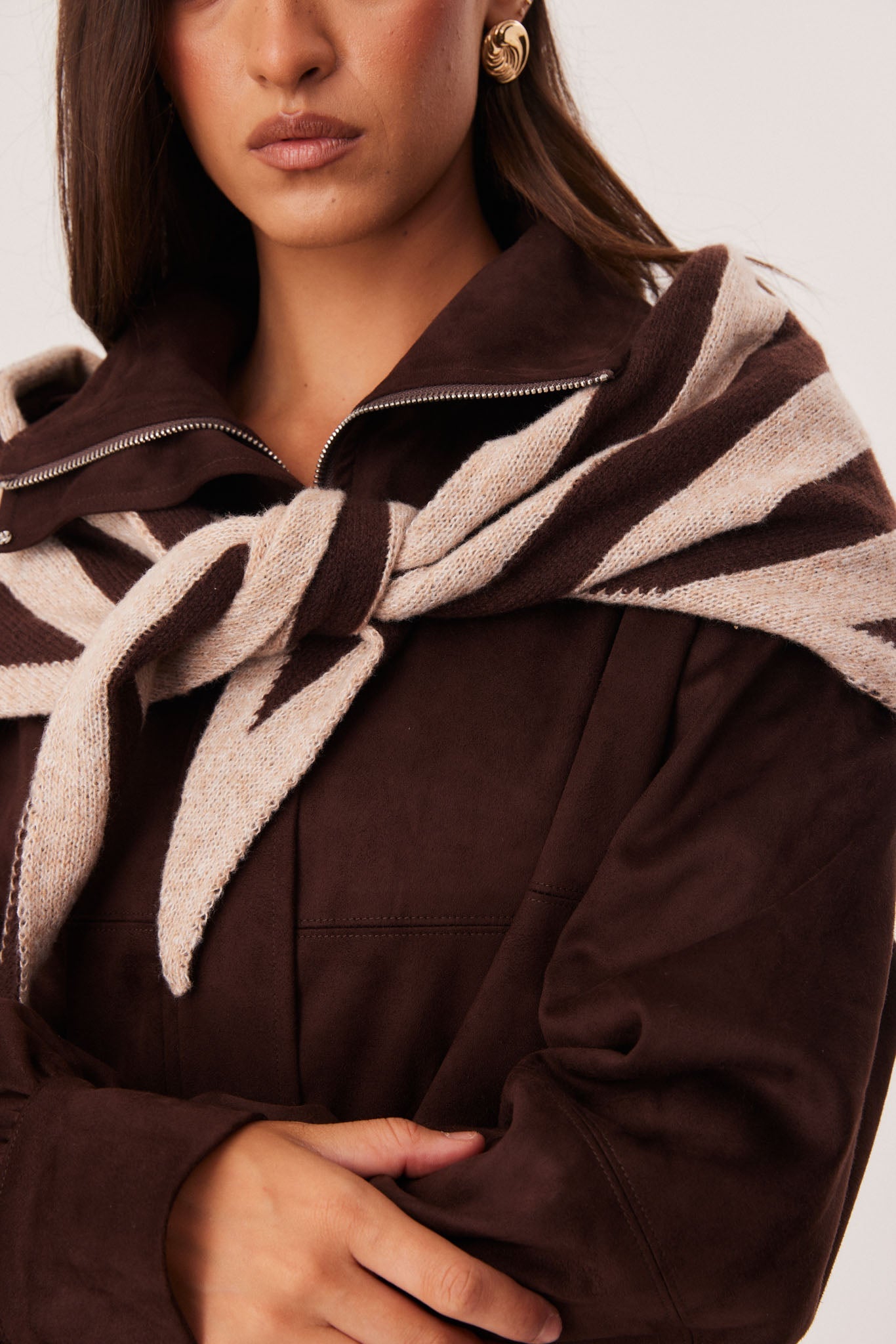 SNDYS ZURI SCARF (Choc Stripe)
