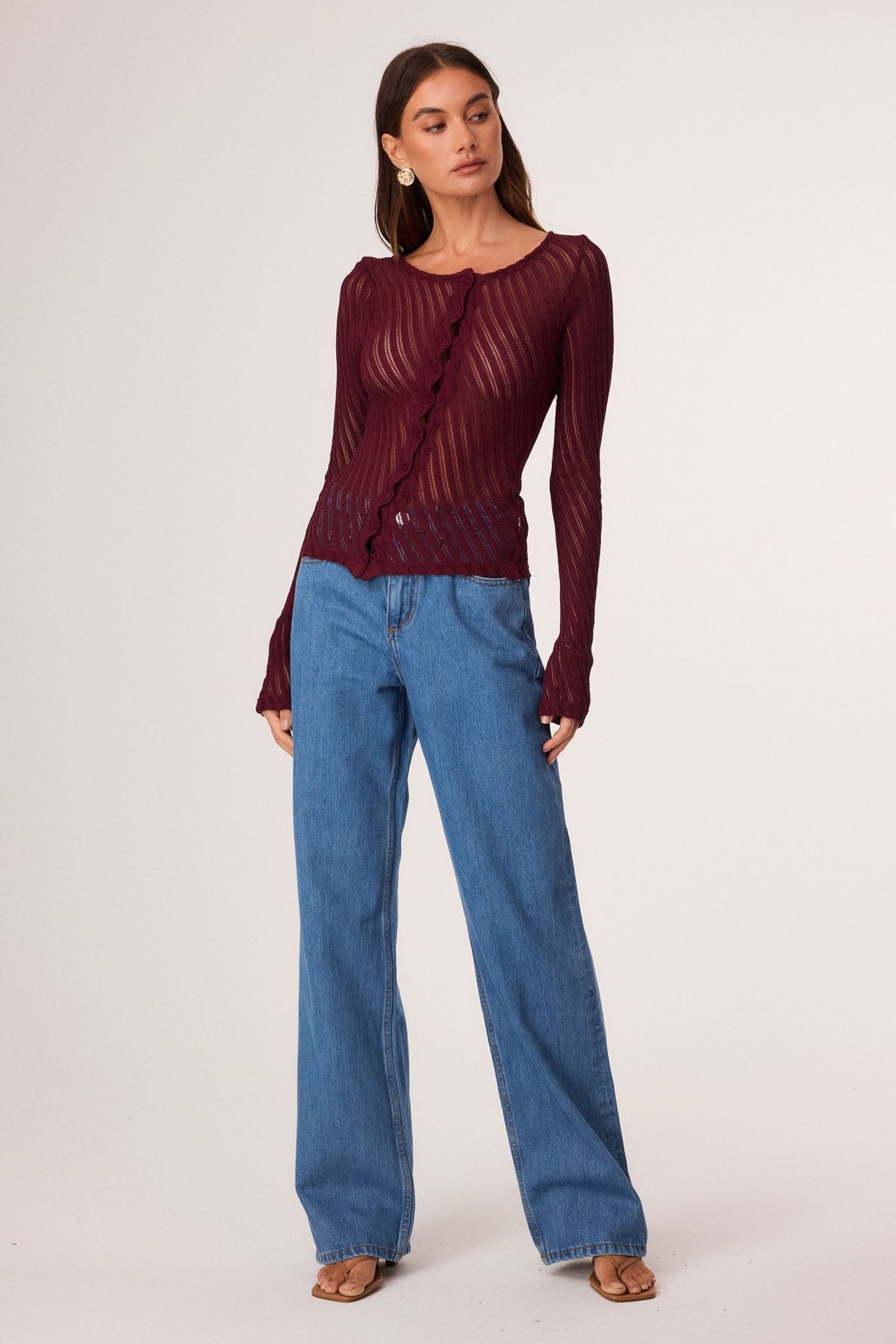 SNDYS NORAH CARDIGAN (Cherry)