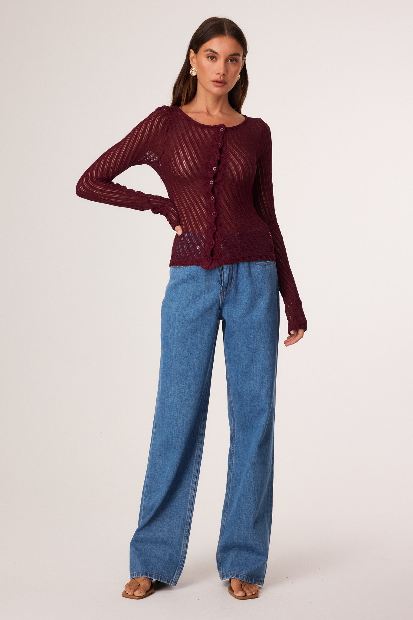 SNDYS NORAH CARDIGAN (Cherry)