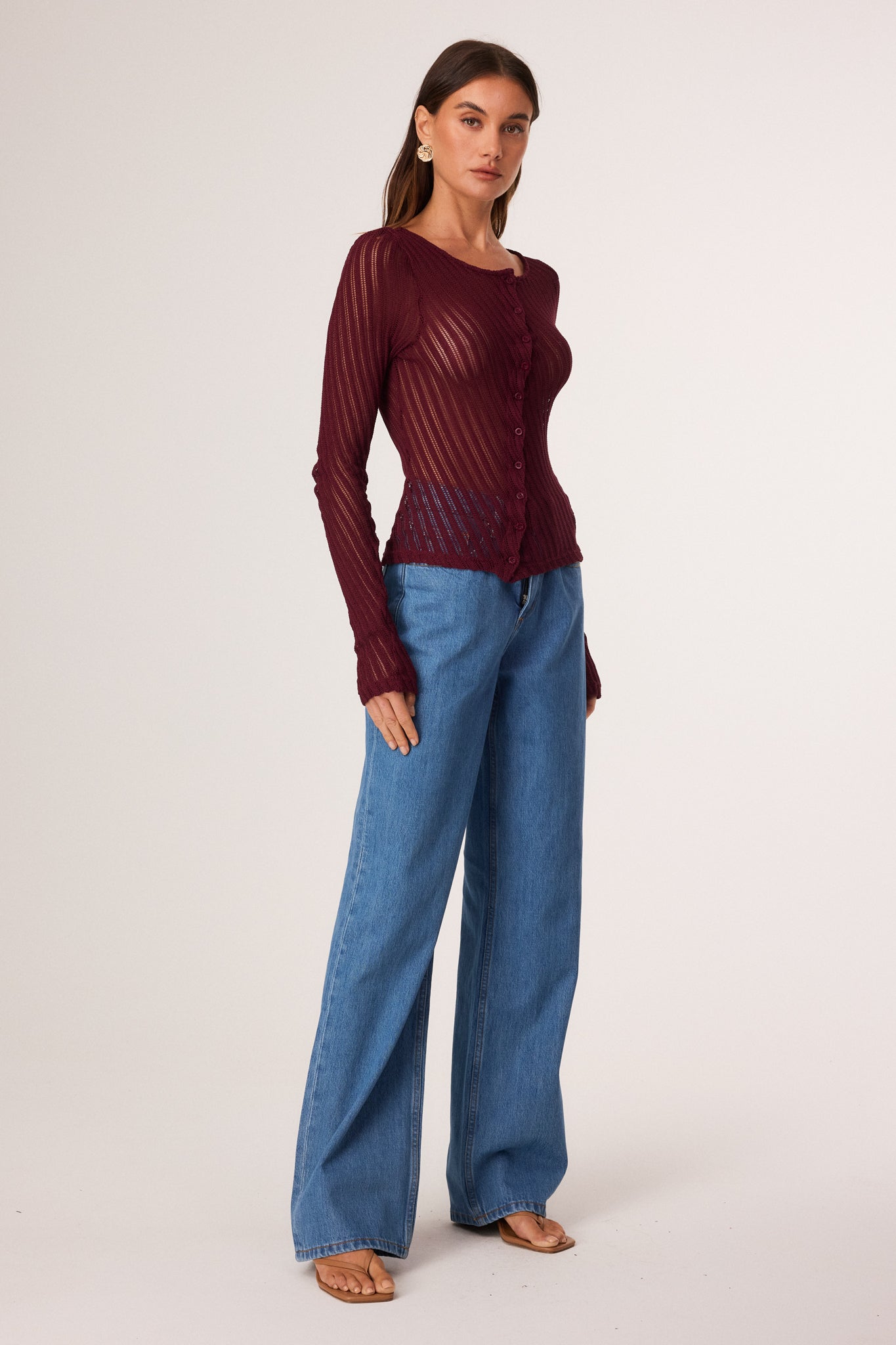 SNDYS NORAH CARDIGAN (Cherry)