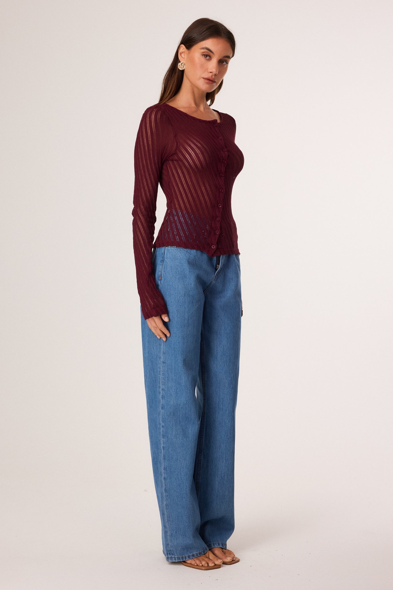 SNDYS NORAH CARDIGAN (Cherry)