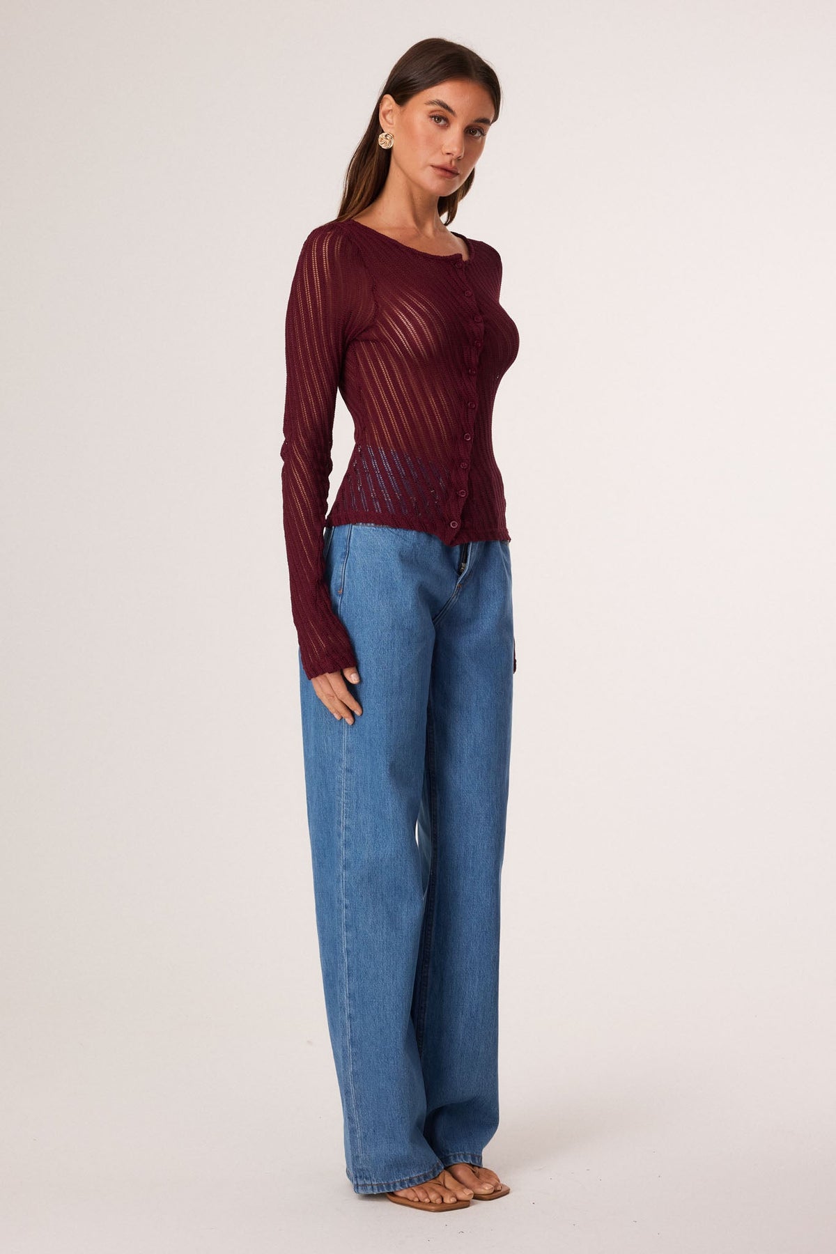 SNDYS NORAH CARDIGAN (Cherry)