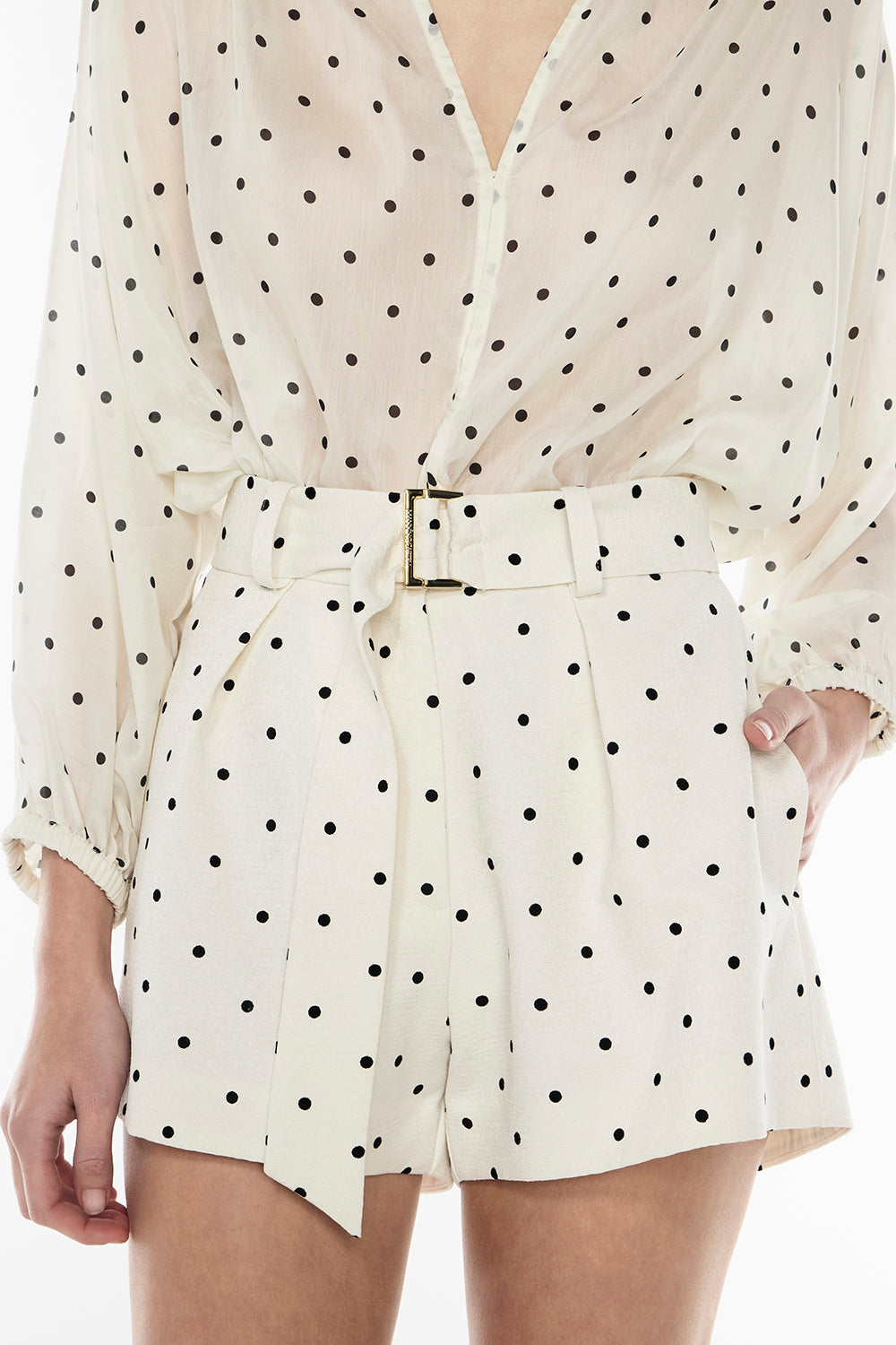 Dot Dot Dash Short (Ivory/Black)