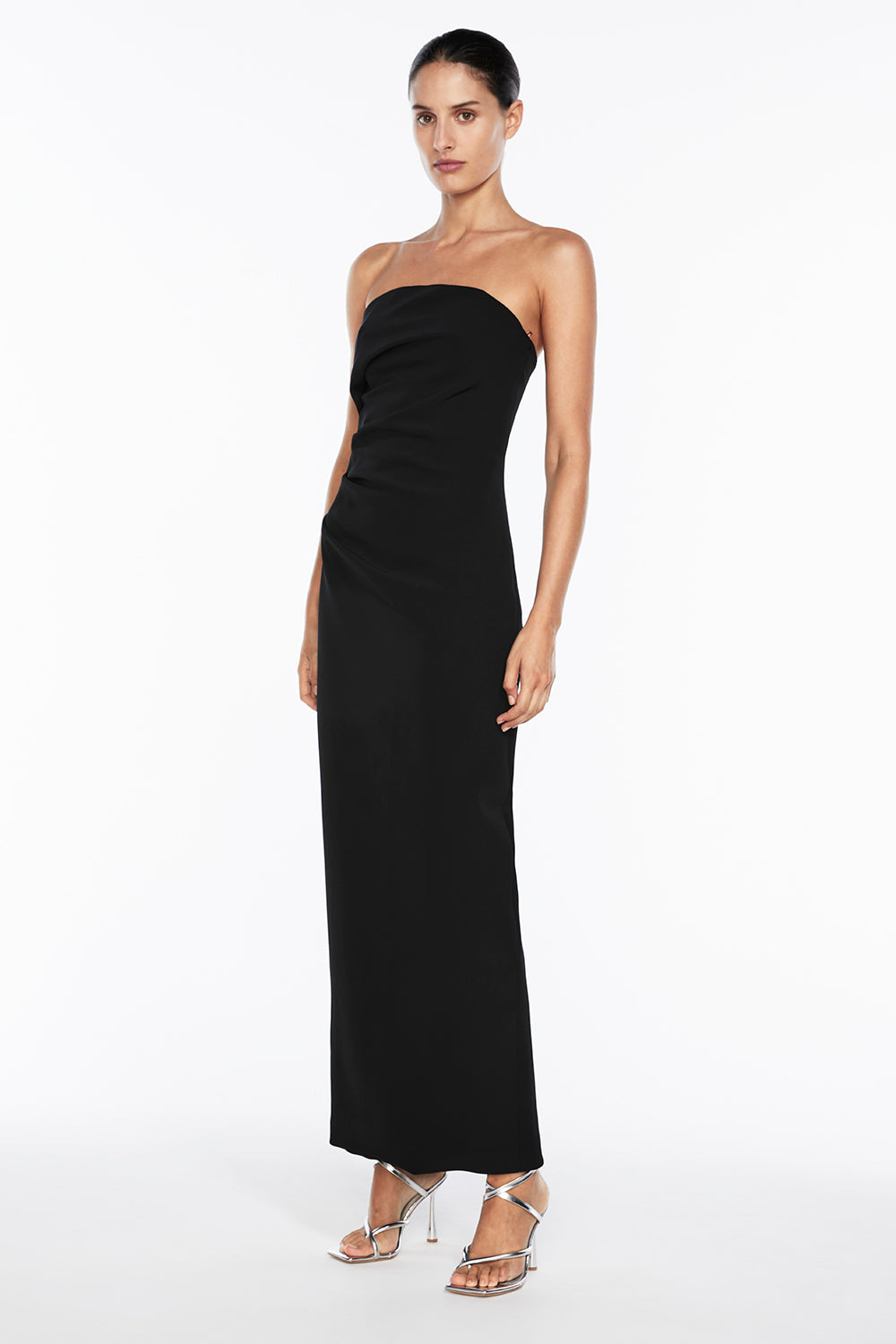 Fast Forward Strapless Dress (Black)