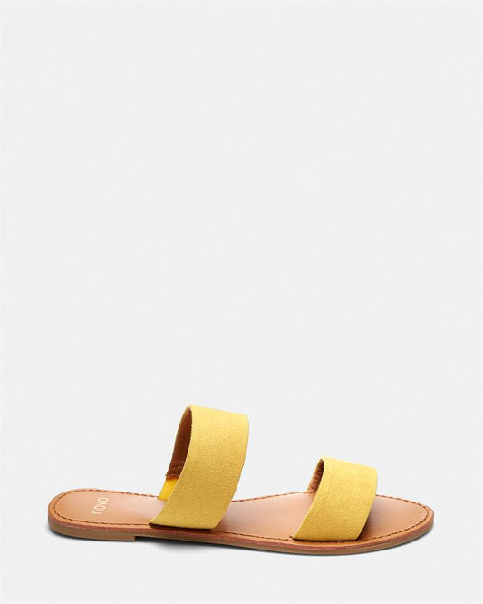 Image of Sandals. Product name - Roy Women's Thongs LEMON Novo Thongs in Lemon colour by brand - NOVO