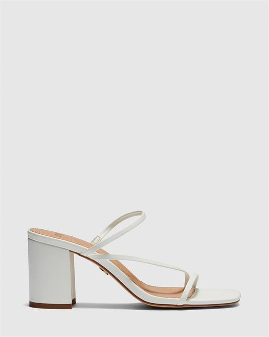 Image of Sandals. Product name - Nata Women's Strappy High Heel WHITE Novo Sandals in White colour by brand - NOVO