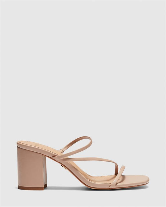Image of Sandals. Product name - Nata Women's Strappy High Heel Nude Novo Sandals in Nude colour by brand - NOVO