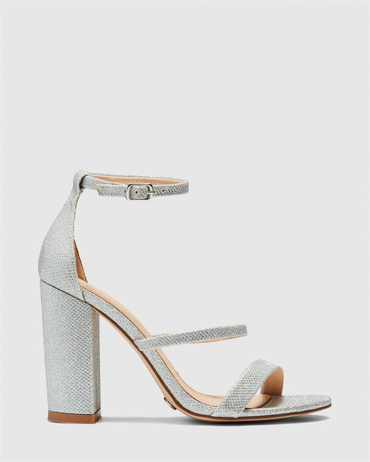 Image of Heels. Product name - Penguin Women's Evening Shoes SILVER Novo Evening in Silver colour by brand - NOVO
