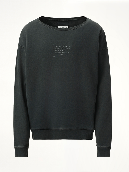 MAISON MARGIELA Small Number Logo Sweatshirt (Black)