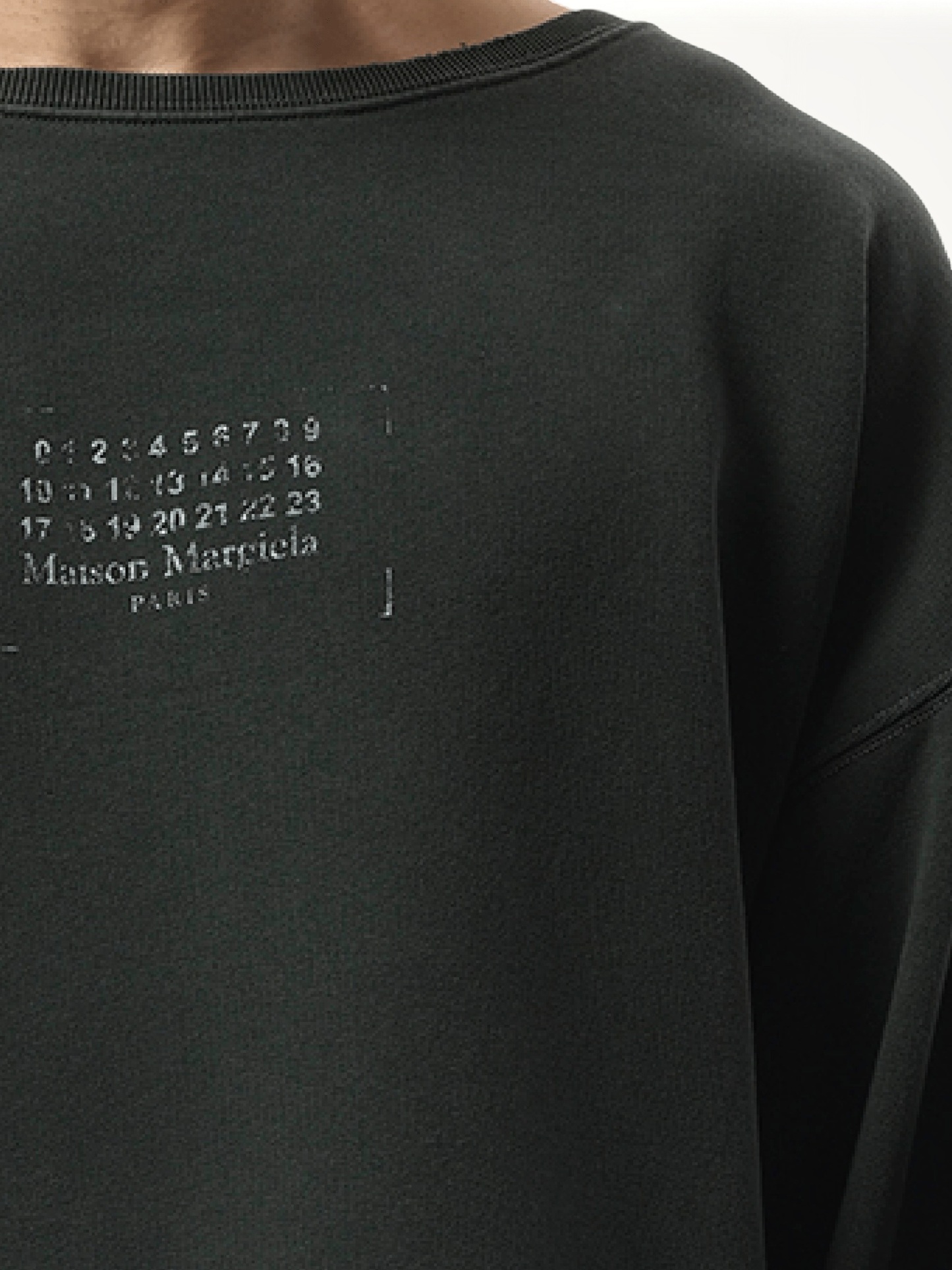 MAISON MARGIELA Small Number Logo Sweatshirt (Black)