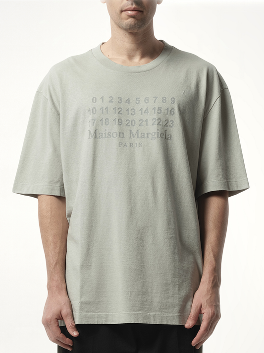 Image of T-Shirts. Product name - Number Logo T-Shirt in Grey colour by brand - MAISON MARGIELA