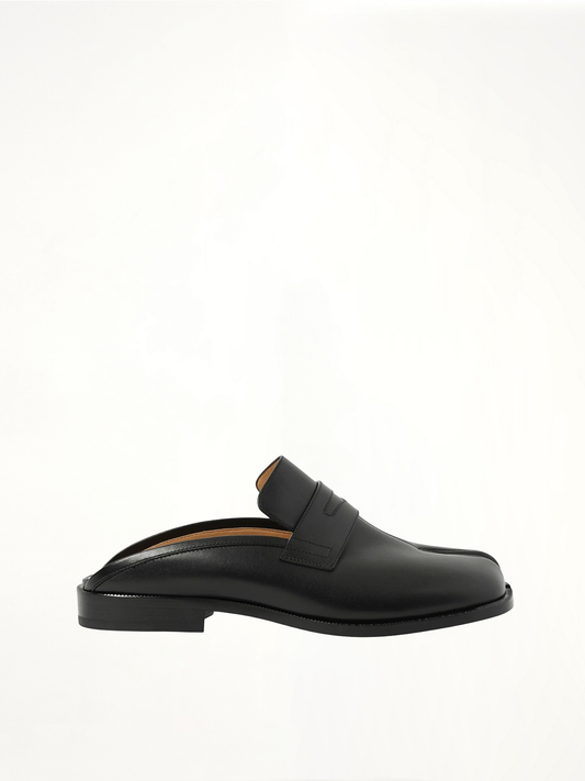 Image of Flats. Product name - Tabi Loafer Mule in Black colour by brand - MAISON MARGIELA