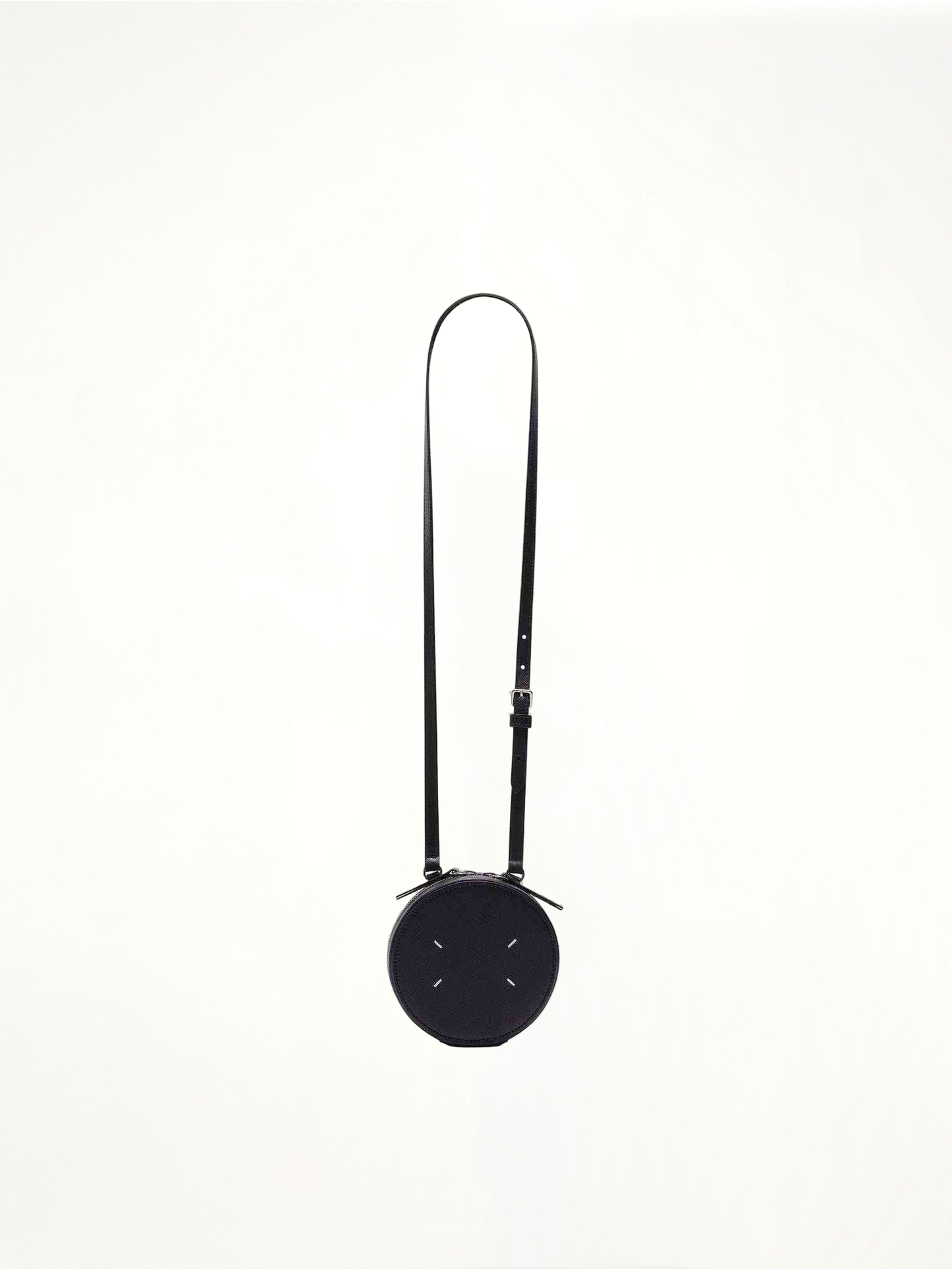 Image of Wallets & Money Clips. Product name - Micro Circle Bag in Black colour by brand - MAISON MARGIELA