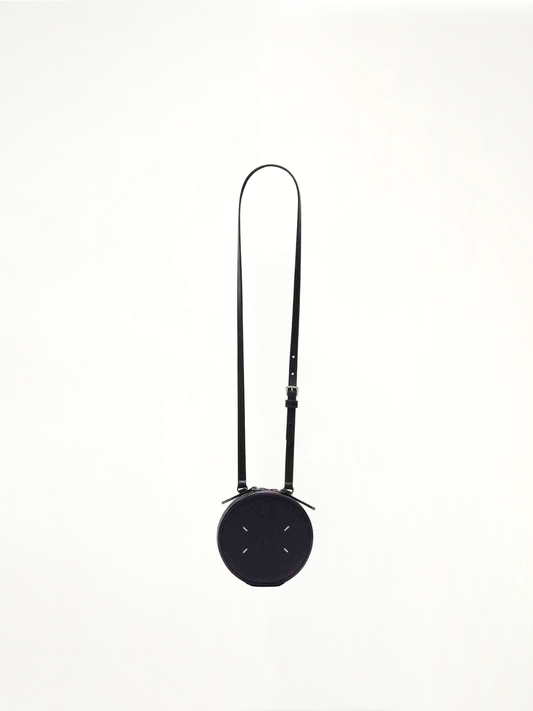 Image of Wallets & Money Clips. Product name - Micro Circle Bag in Black colour by brand - MAISON MARGIELA