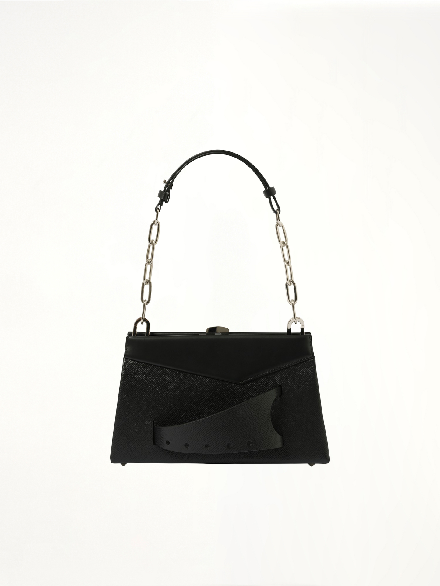 Image of Bags. Productname: MAISON MARGIELA Snatched Small Shoulder Clutch Bag in BLACK colour by brand - MAISON MARGIELA