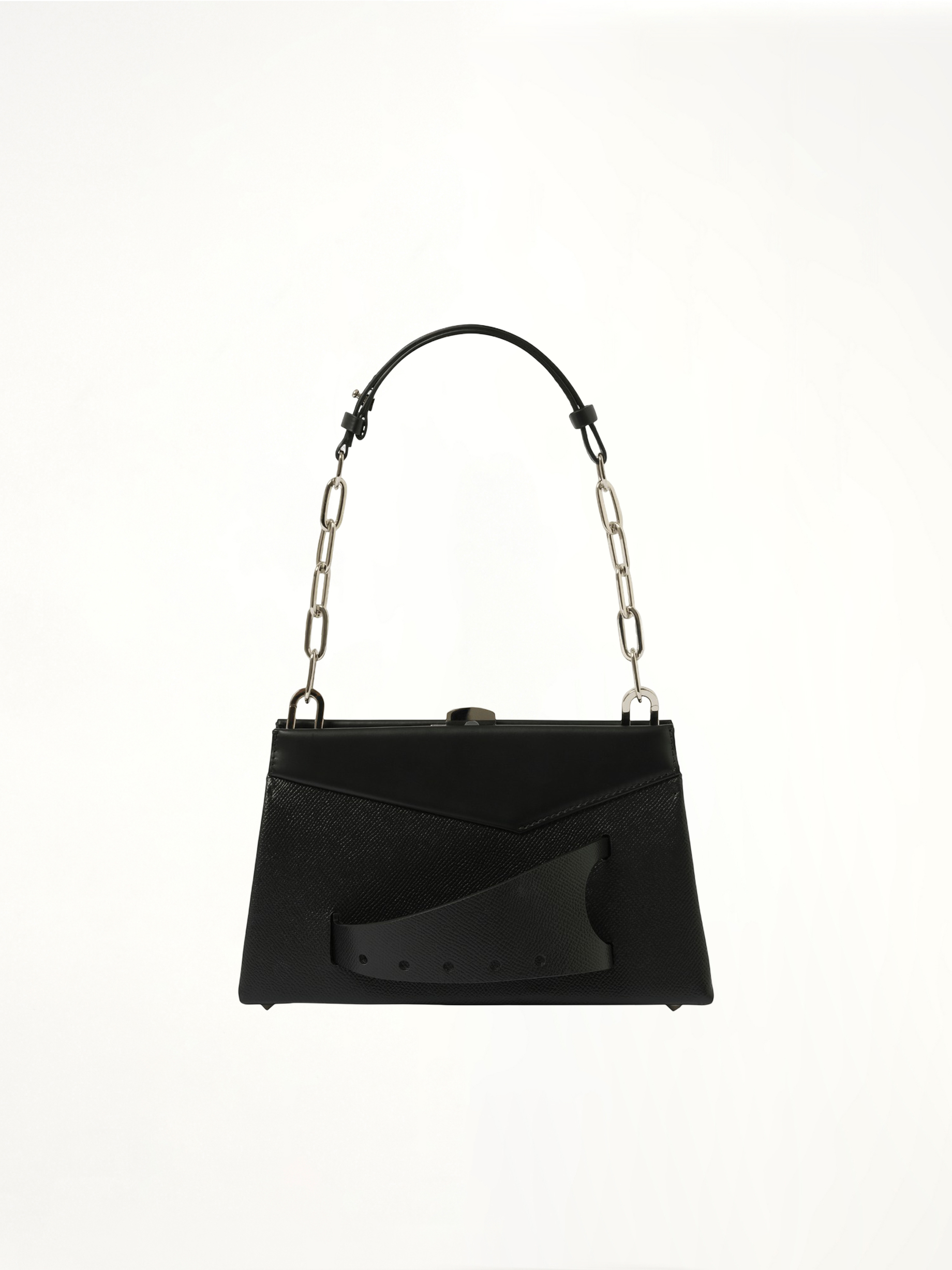 Image of Bags. Productname: MAISON MARGIELA Snatched Small Shoulder Clutch Bag in BLACK colour by brand - MAISON MARGIELA