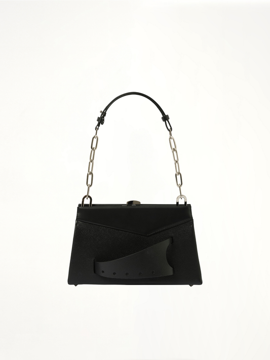 Image of Bags. Productname: MAISON MARGIELA Snatched Small Shoulder Clutch Bag in BLACK colour by brand - MAISON MARGIELA