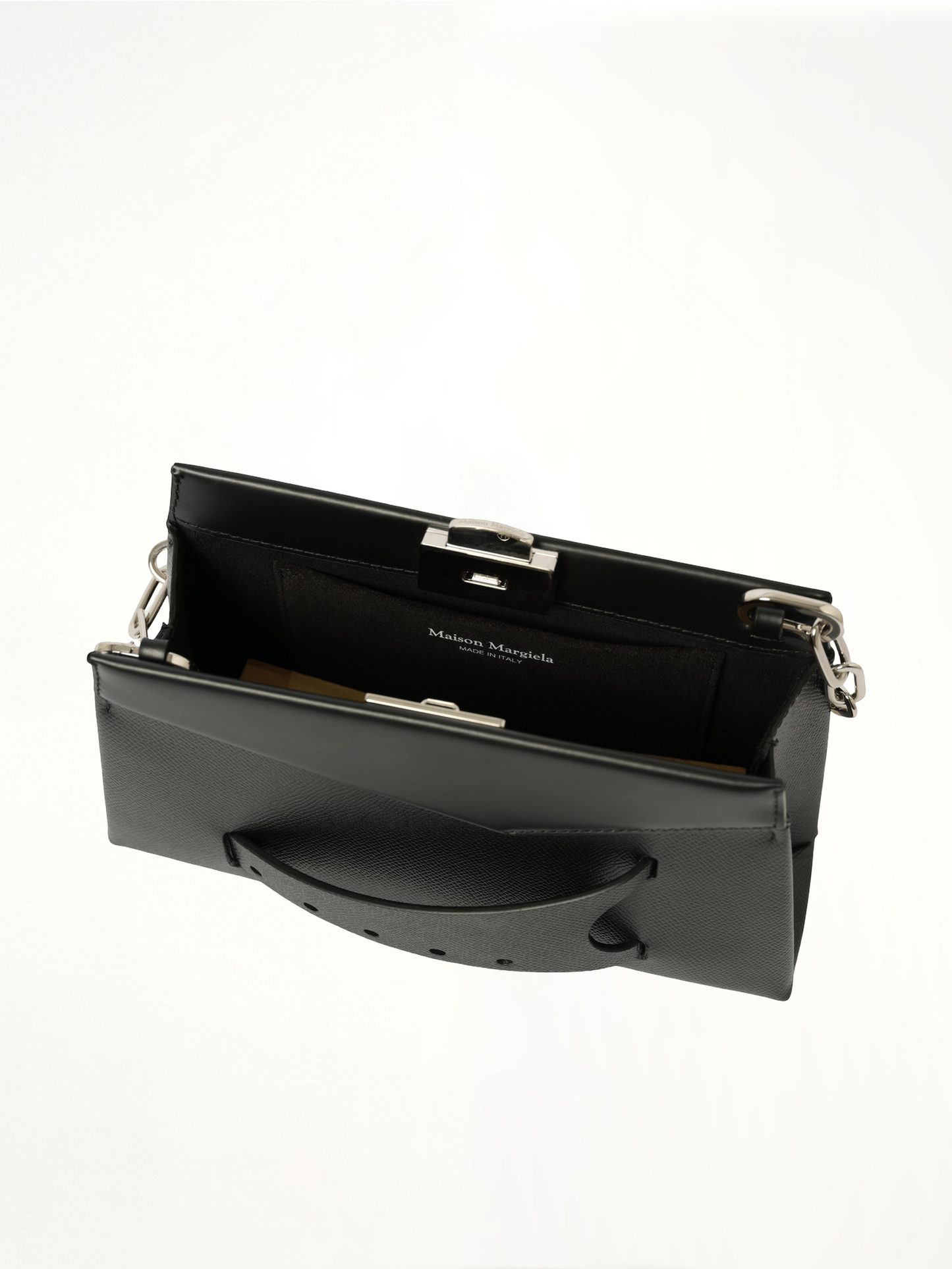 MAISON MARGIELA Snatched Small Shoulder Clutch Bag (Black)