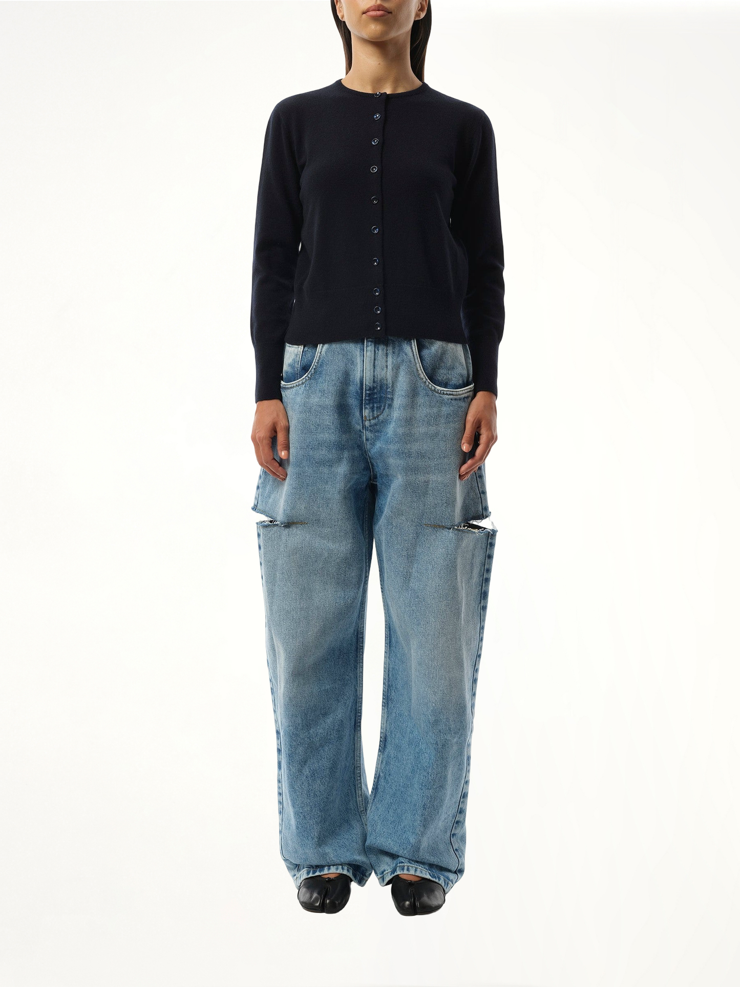 MAISON MARGIELA Fitted Cardigan (Navy)