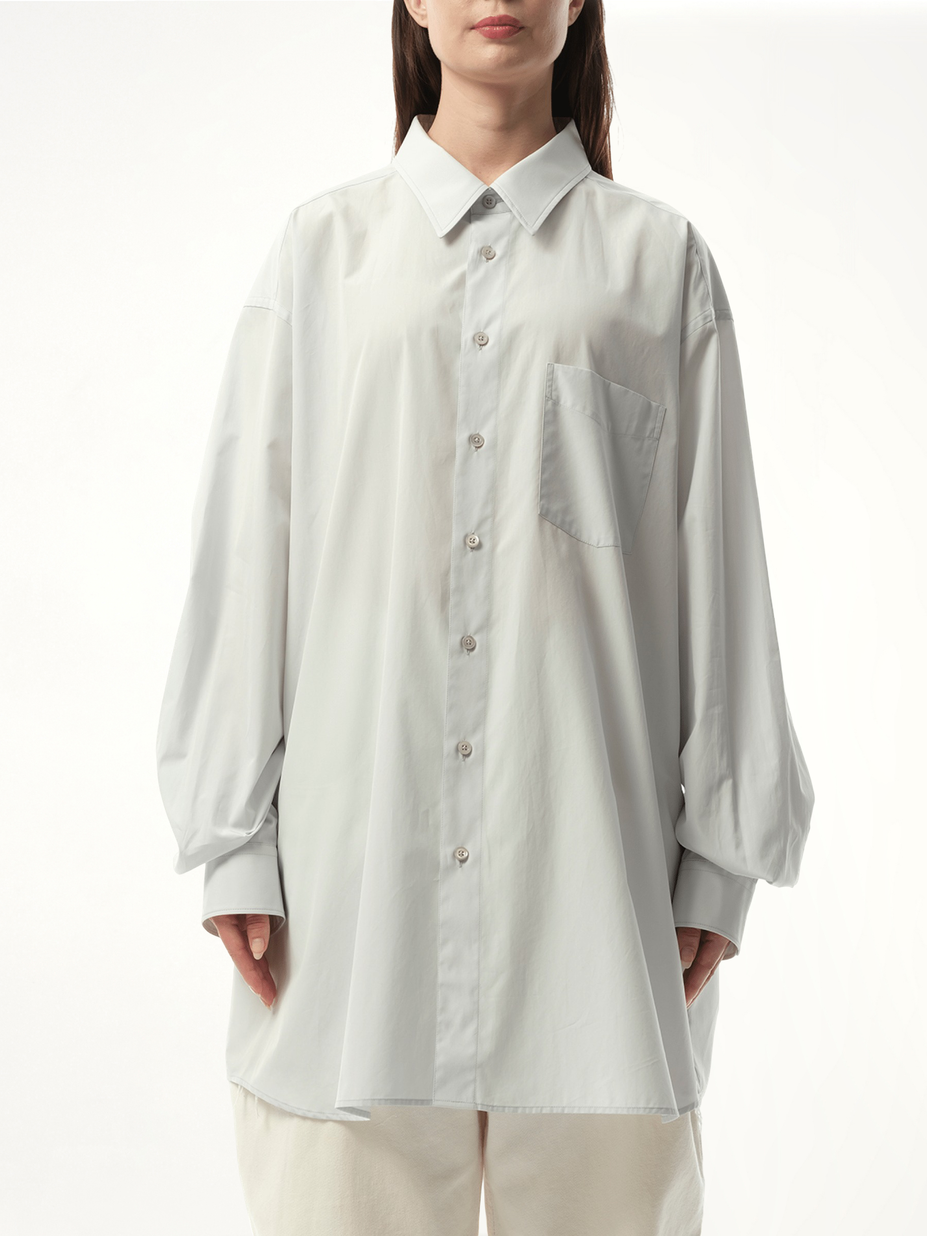 Image of Shirts. Product name - Long-sleeved Shirt in Blue colour by brand - MAISON MARGIELA