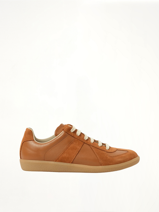 Image of Sneakers. Product name - Replica Sneaker in Brown colour by brand - MAISON MARGIELA