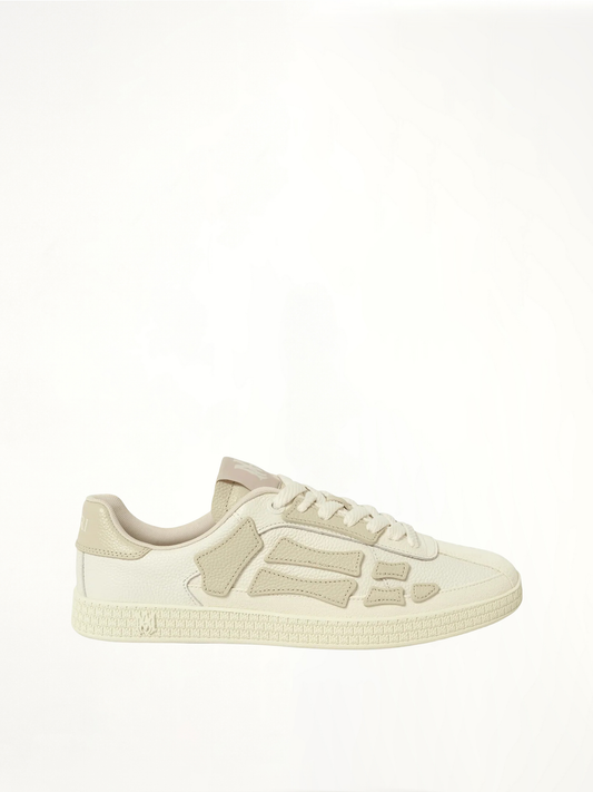 Image of Sneakers. Product name - Pacific Bones Sneaker in White colour by brand - AMIRI