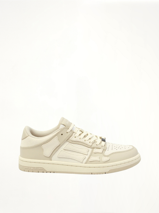 Image of Sneakers. Product name - Skeleton Top Low Sneaker in Alabaster colour by brand - AMIRI