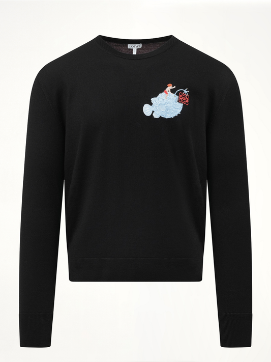 LOEWE Suna Fujita Anglerfish Sweater (Black)