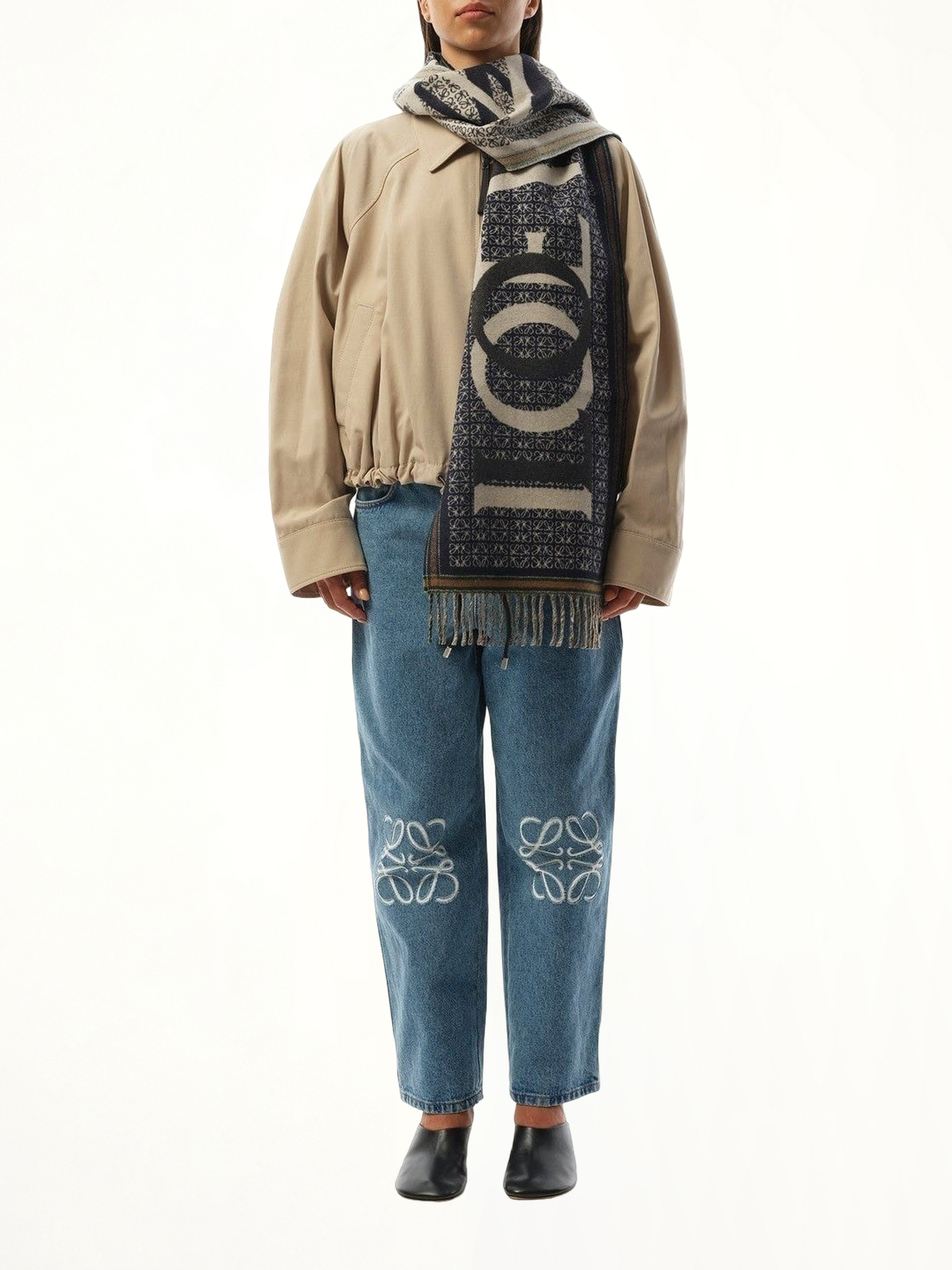 LOEWE Loewe Love Scarf (Navy)