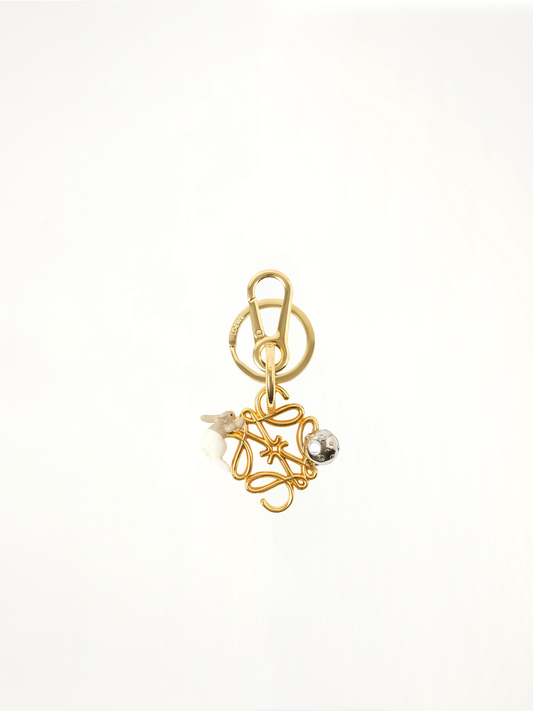 LOEWE Anagram Charm with Bunny (Brown)