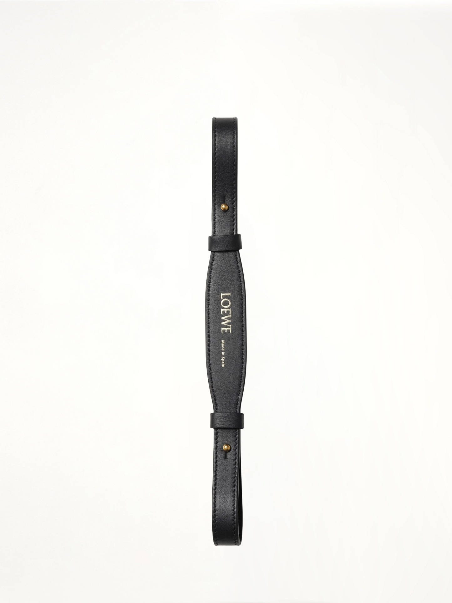 Image of a model wearing Shorts. Product name - Branded Short Strap in Black colour by brand - LOEWE