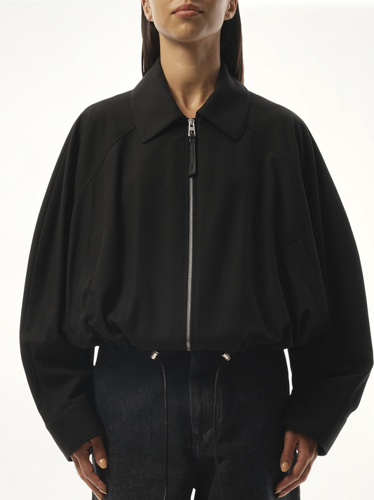 Image of Coats & Jackets. Product name - Relaxed Fit Balloon Jacket in Black colour by brand - LOEWE