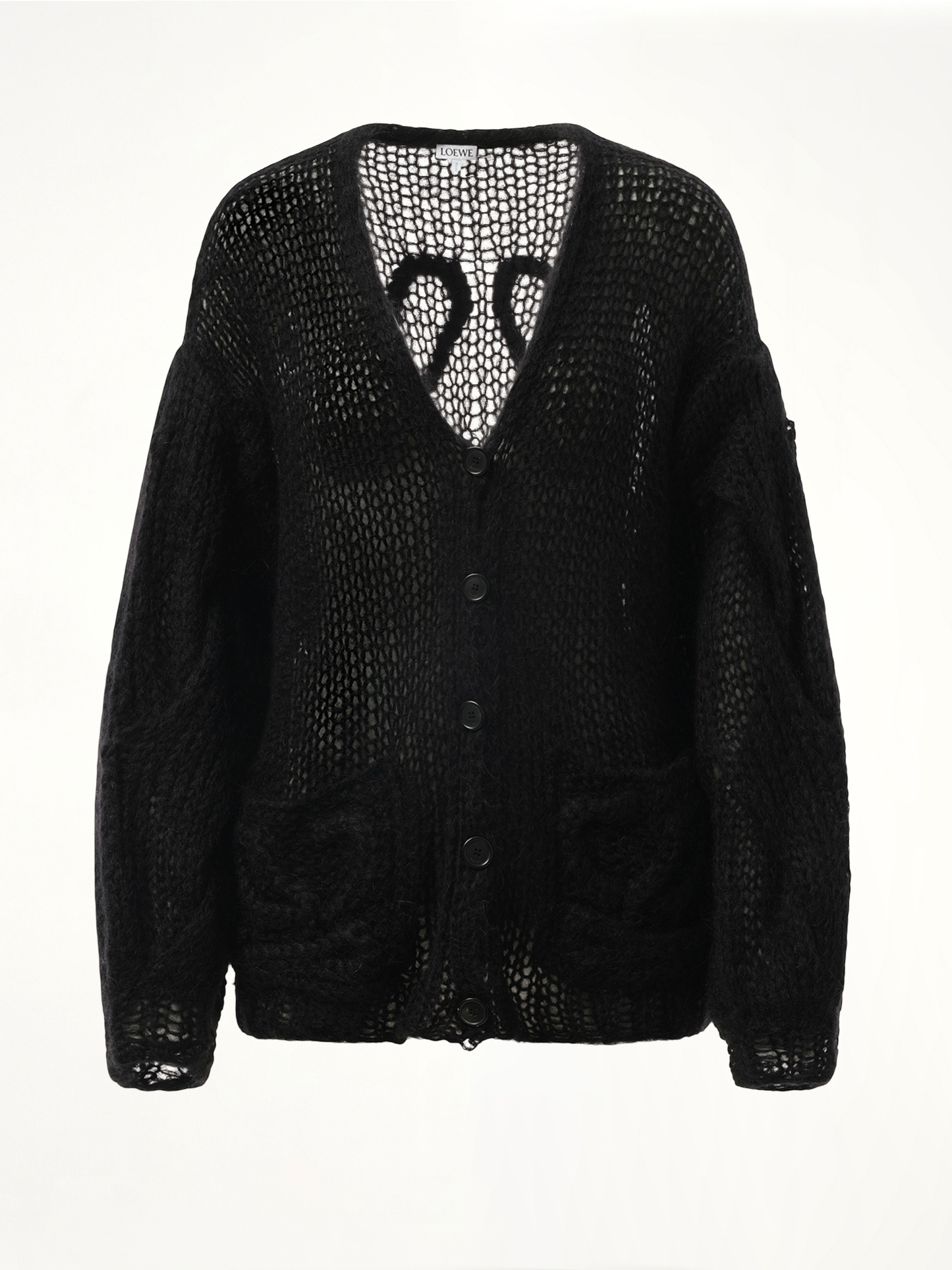 LOEWE Relaxed Fit Anagram Cardigan (Black)