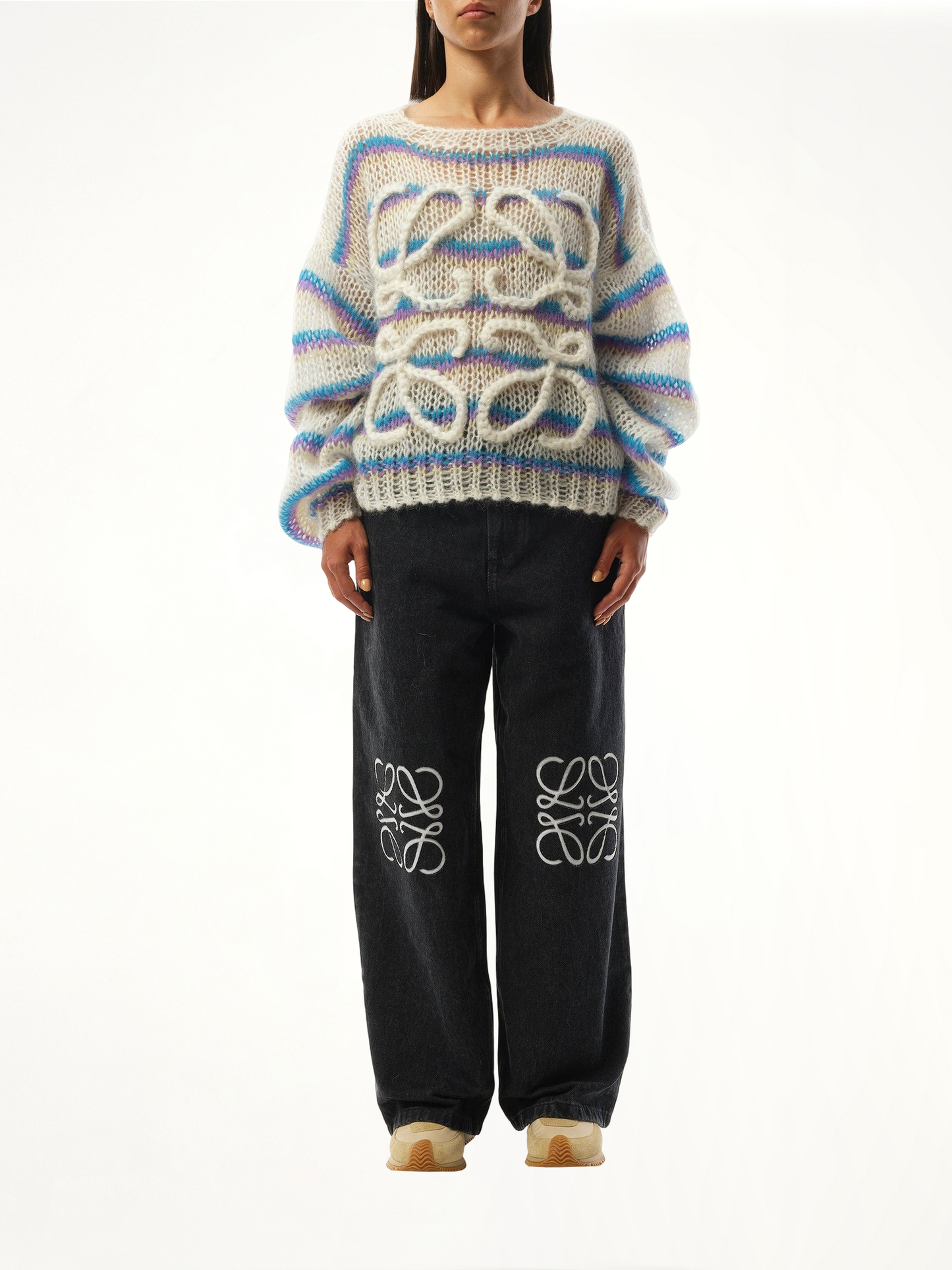 LOEWE Relaxed Fit Anagram Sweater (White)