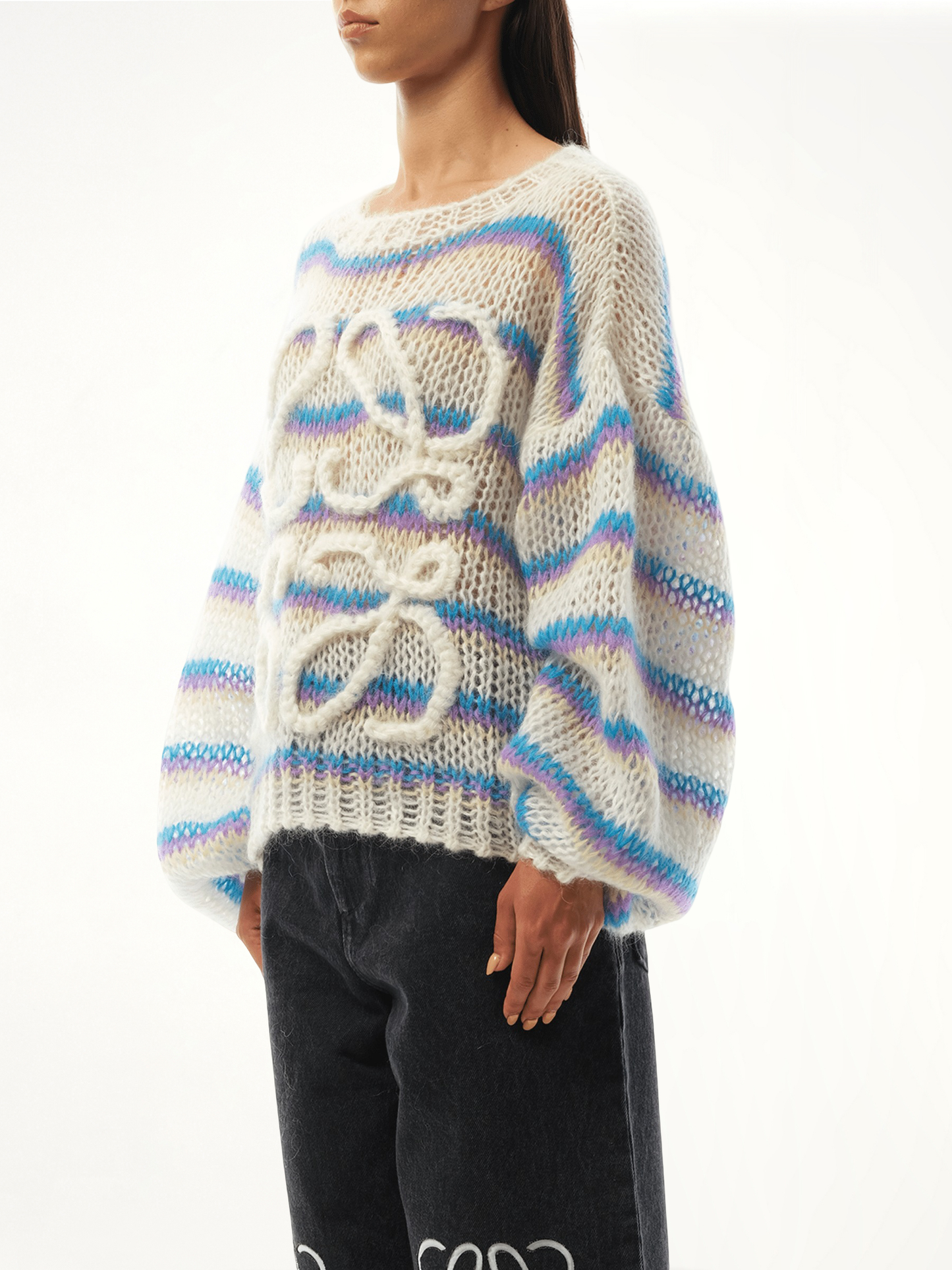LOEWE Relaxed Fit Anagram Sweater (White)