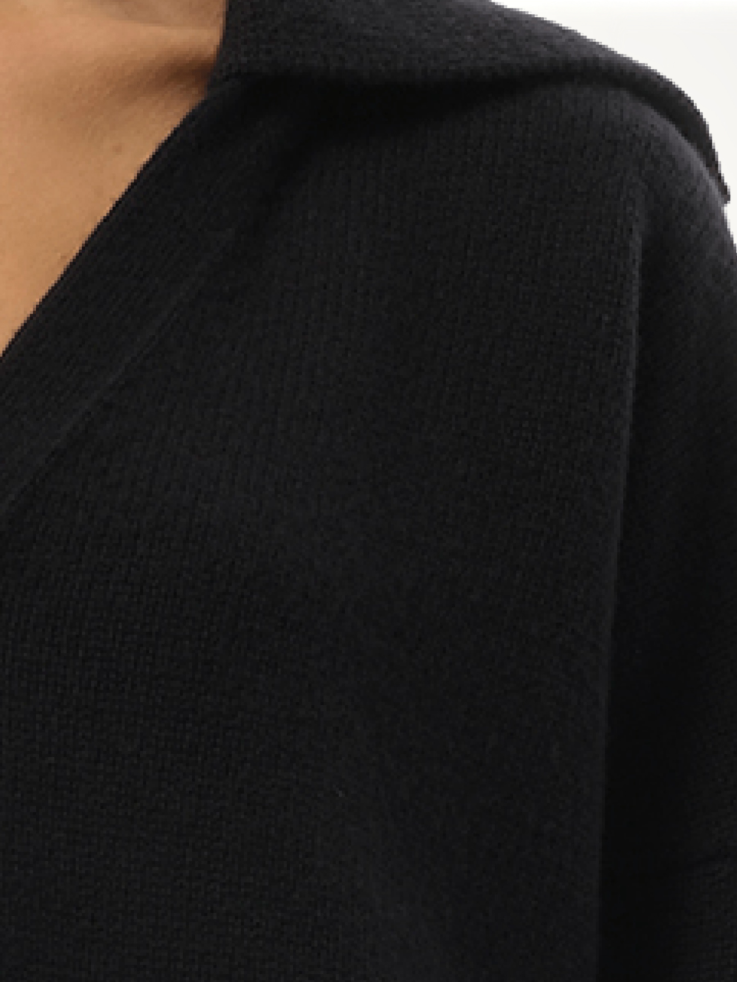 LOEWE V-Neck Polo Sweater (Black)