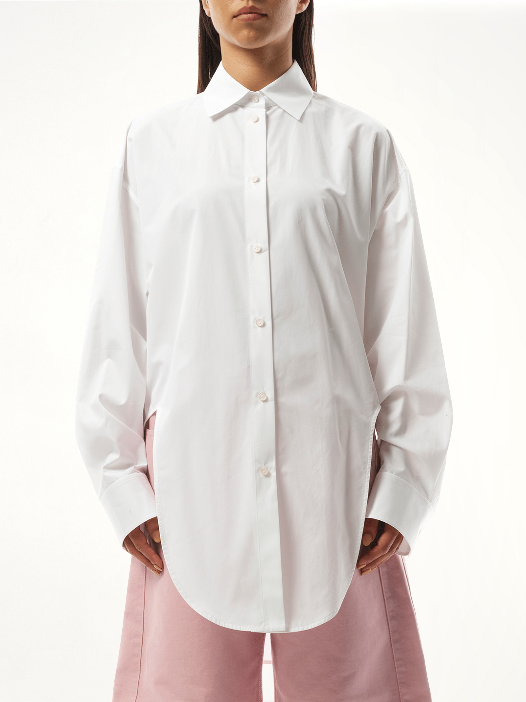 Image of Shirts. Product name - Cut-out Shirt in White colour by brand - LOEWE