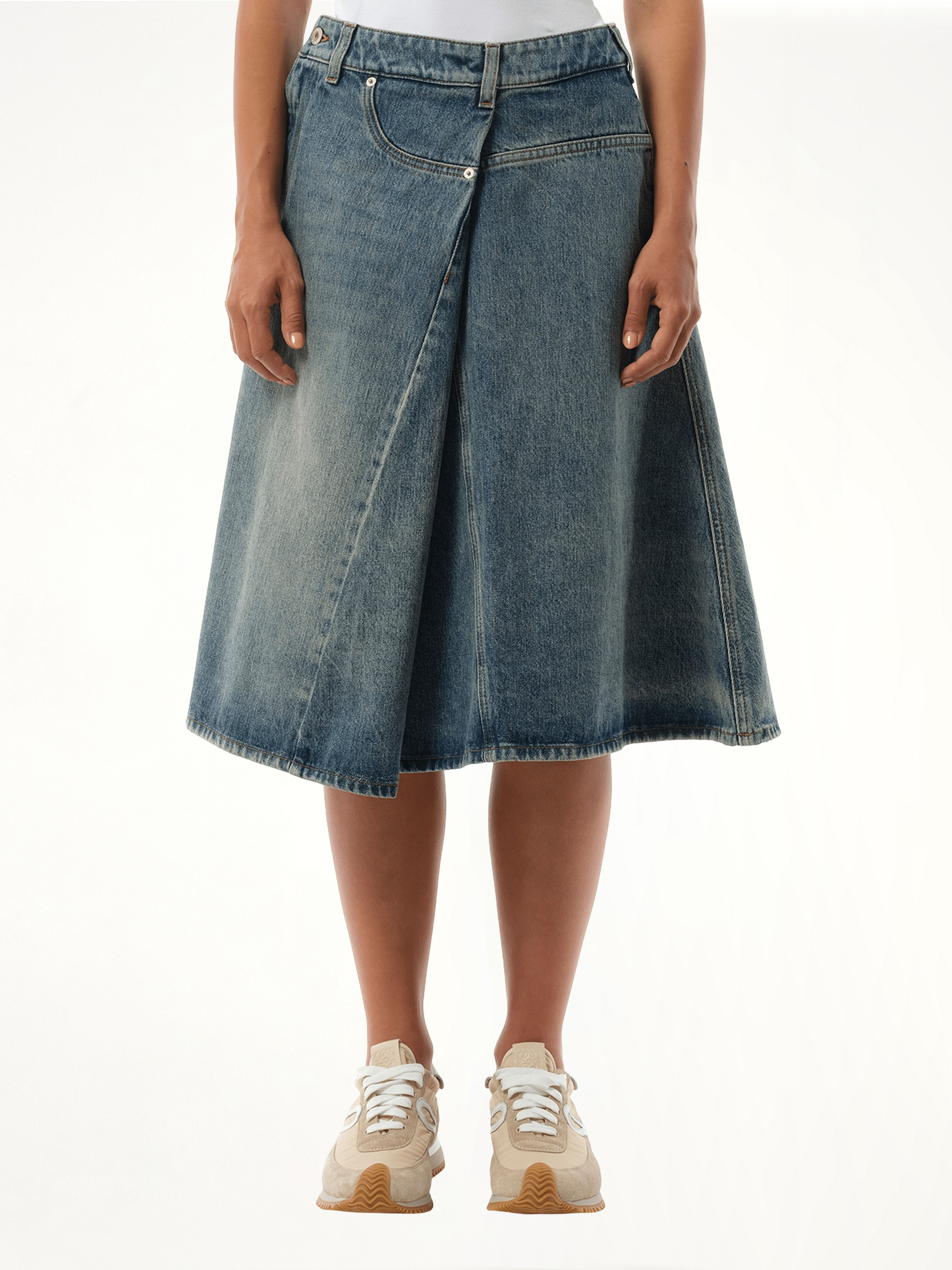 Image of Jeans. Productname: LOEWE Deconstructed Skirt in Blue colour by brand - LOEWE